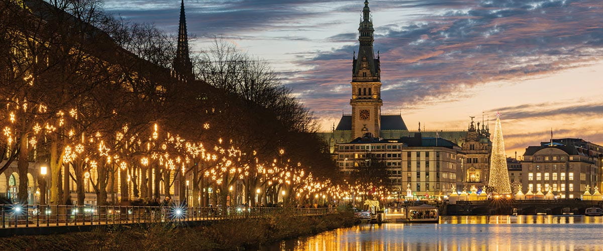 A view of Hamburg at Christmas